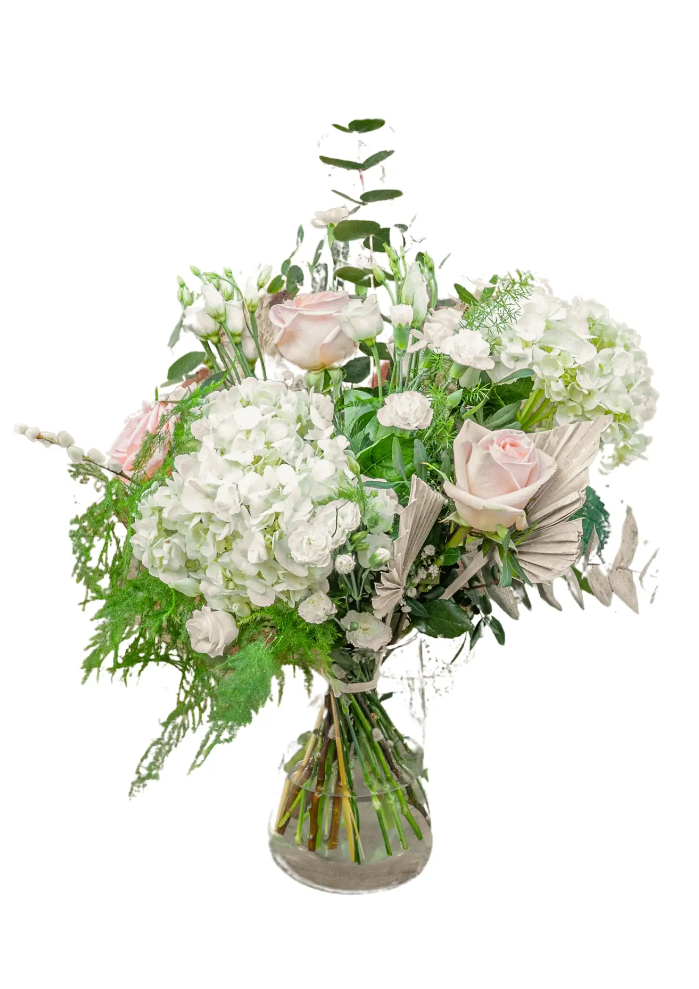 Flowers with store vase delivered